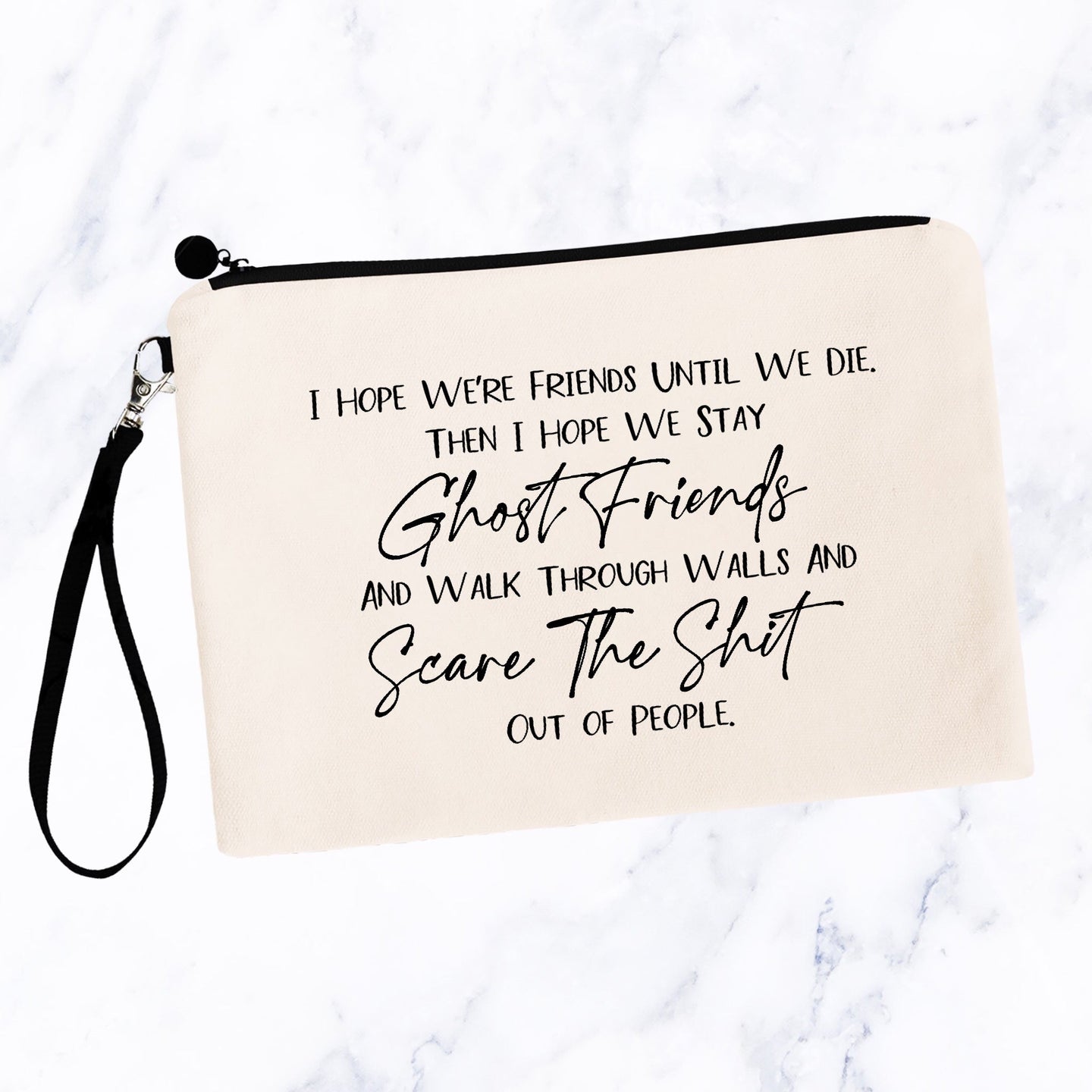 Ghost Friends Best Friends Makeup Bag