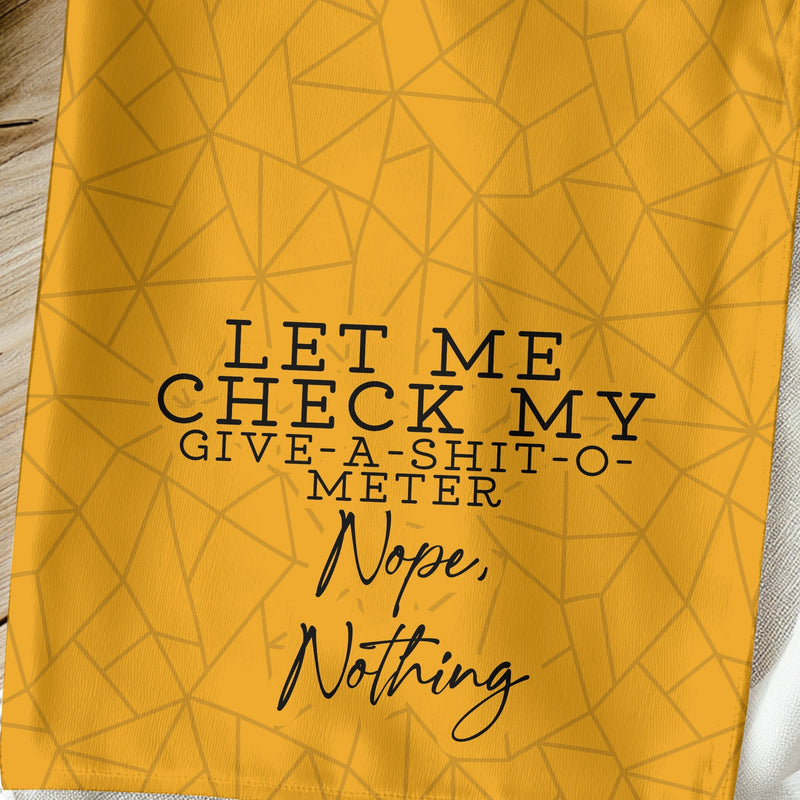 Give-a-Shit-O-Meter Funny Towel