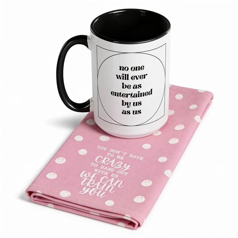 No One As Entertained Mug & Towel Set