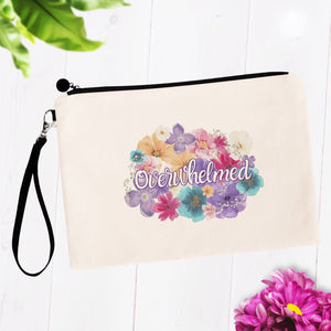 Overwhelmed Flowery Language Makeup Bag