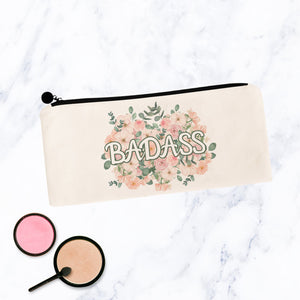 Badass Flowery Language Makeup Bag