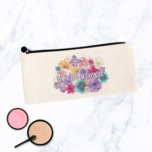 Overwhelmed Flowery Language Makeup Bag