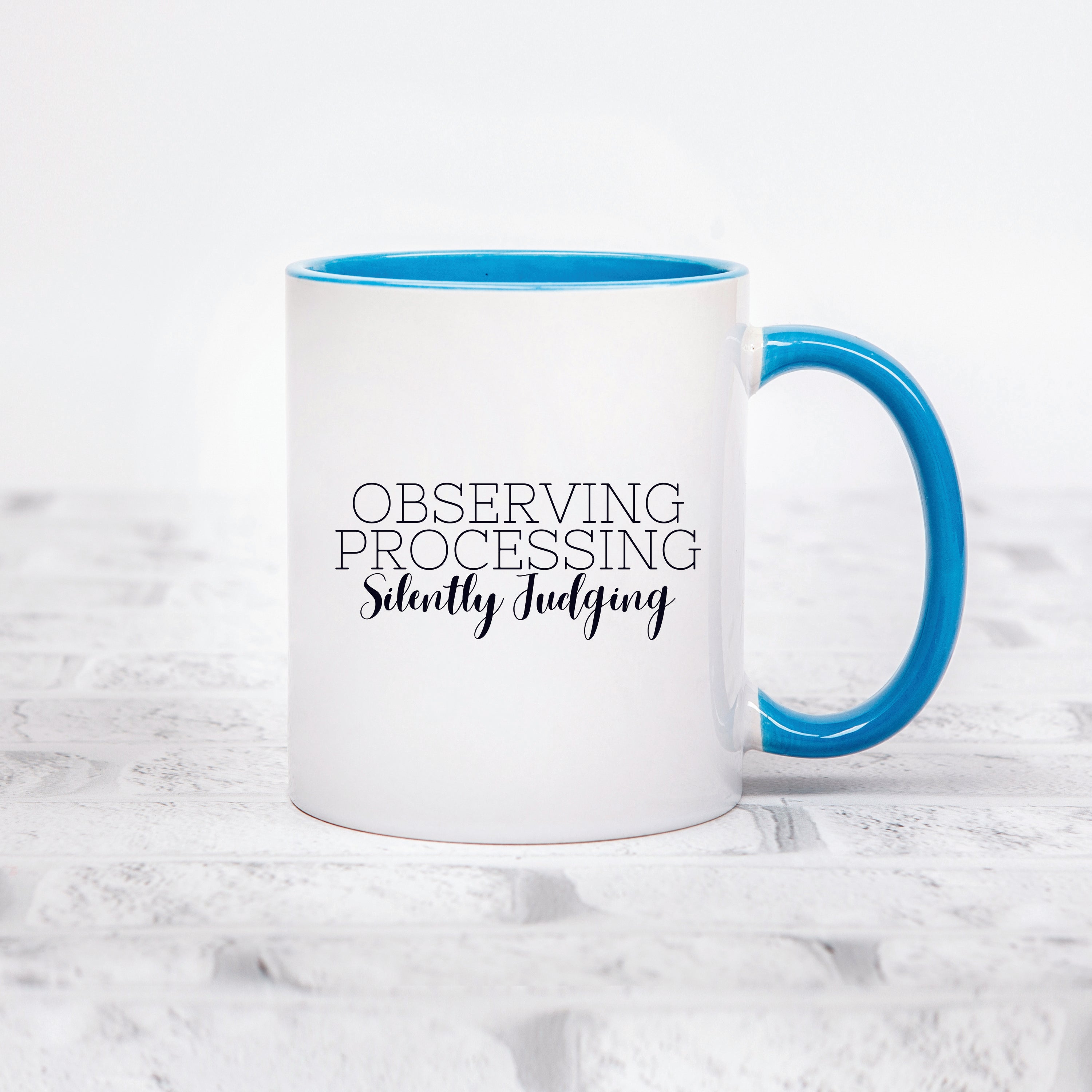 Observing Processing Silently Judging Mug