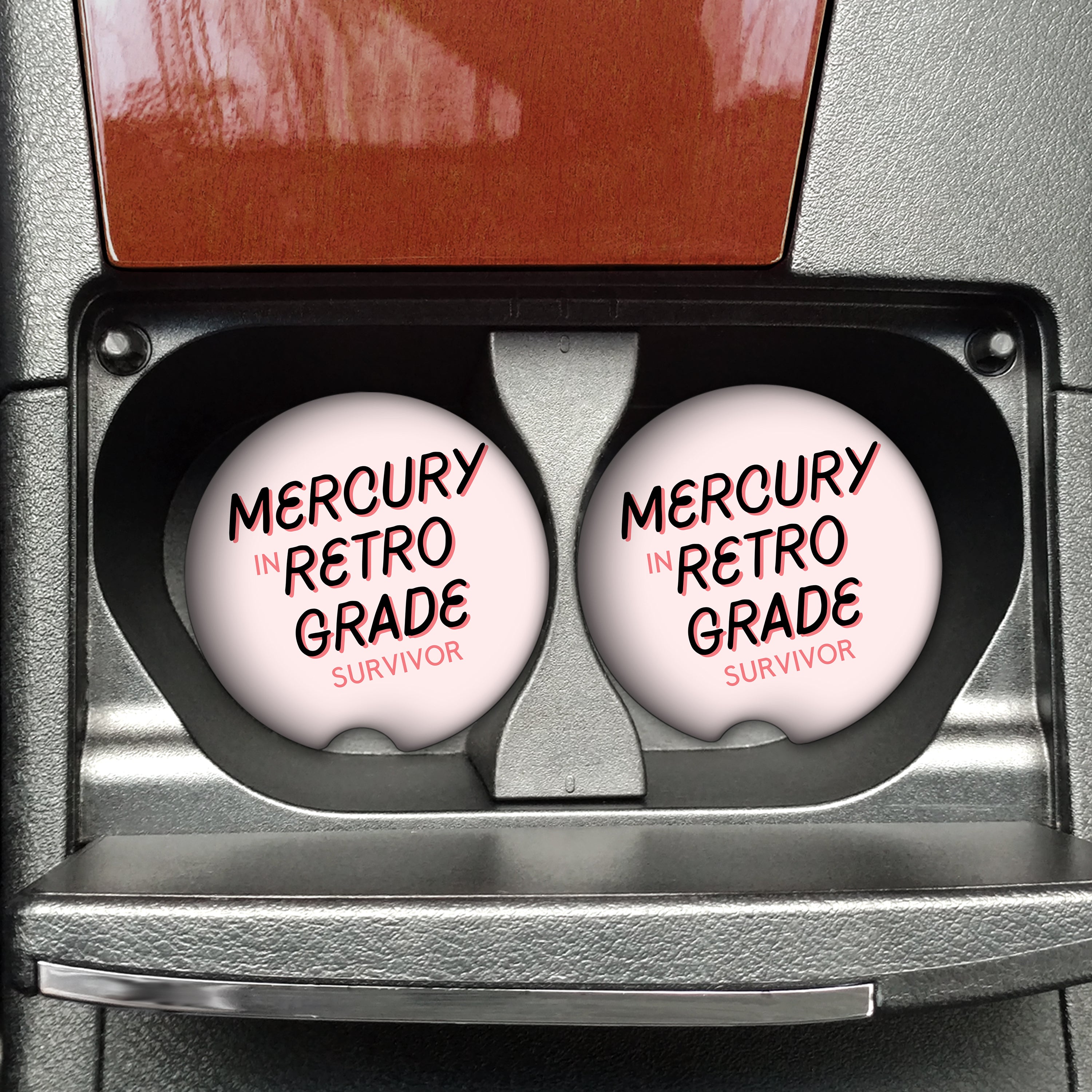 Mercury in Retrograde Survivor Car Coaster