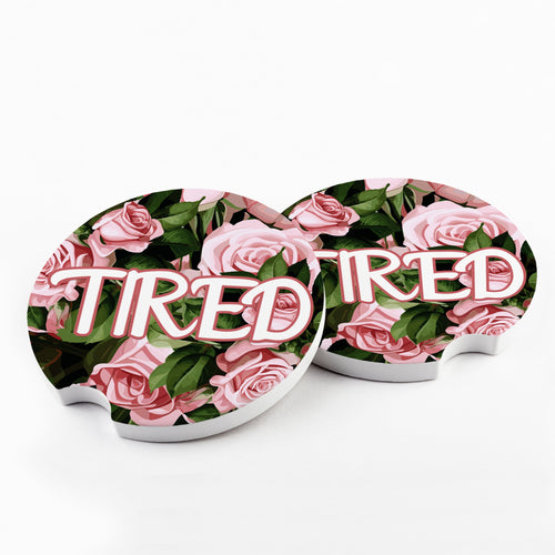 Tired Flowery Language Car Coasters