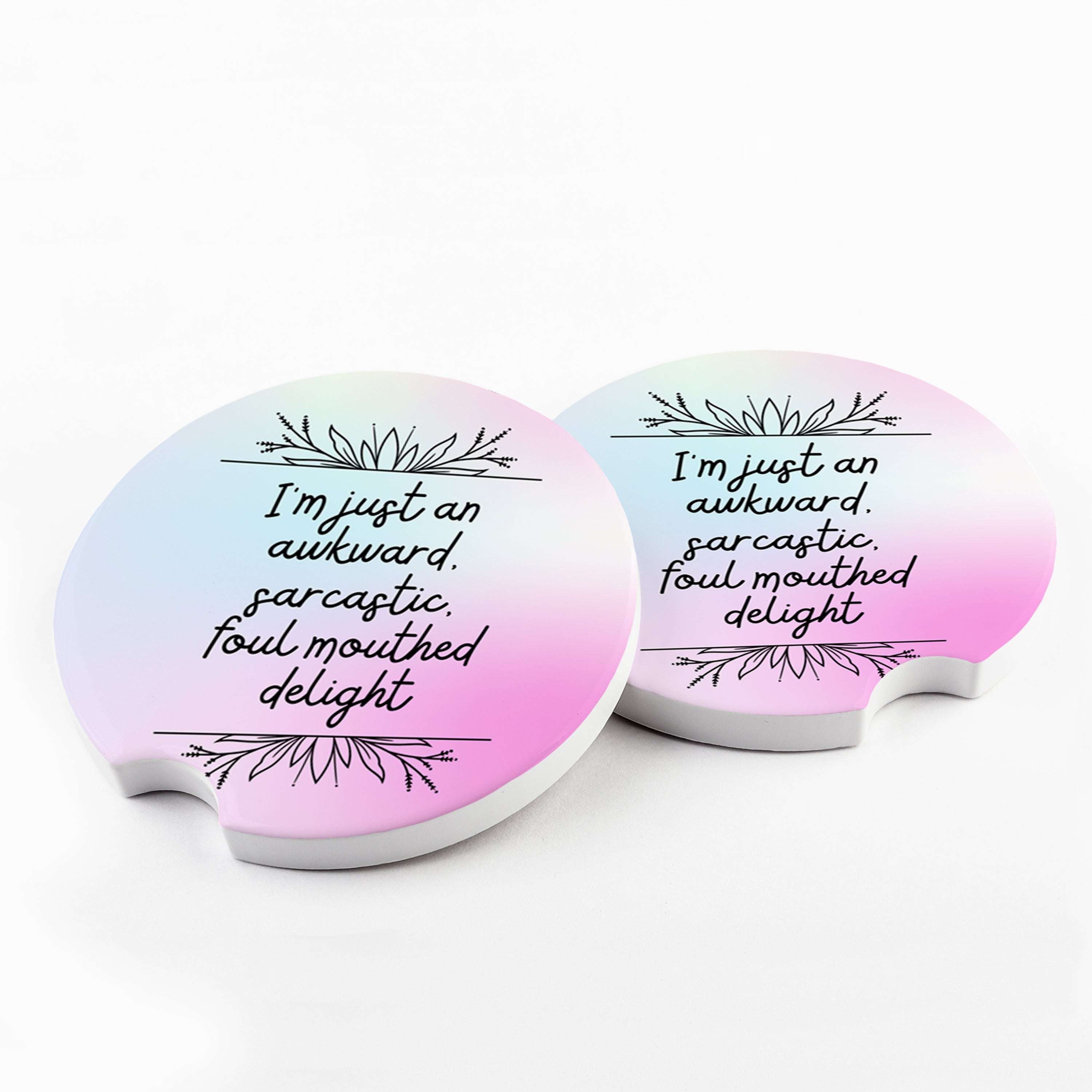 Awkward Sarcastic Foul-Mouthed Car Coasters