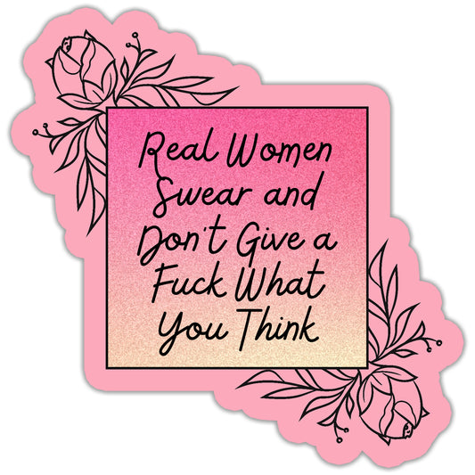 Real Women Swear Sticker