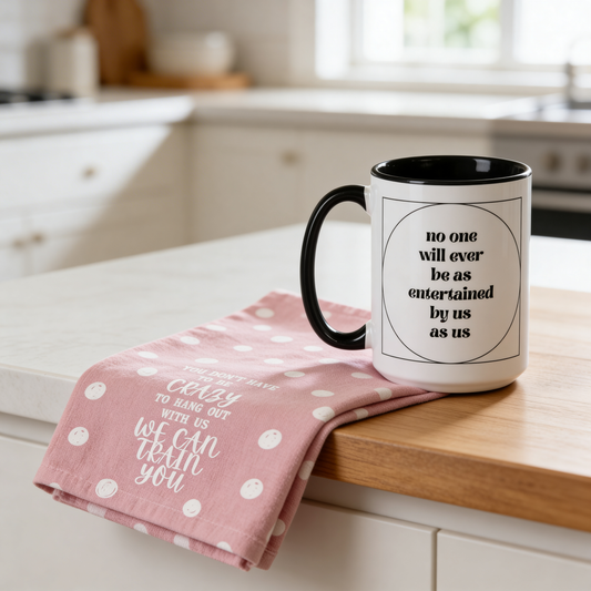 No One As Entertained Mug & Towel Set