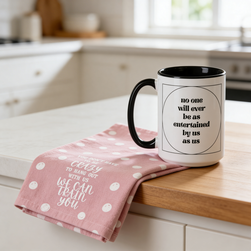 No One As Entertained Mug & Towel Set