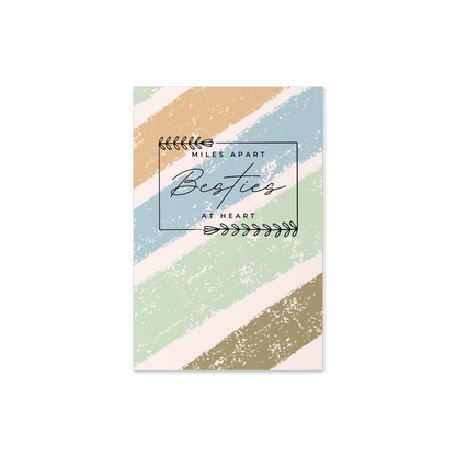 Miles Apart But Besties at Heart Greeting Card