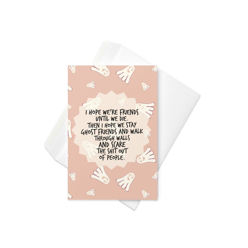 Funny Ghost Friends Greeting Card