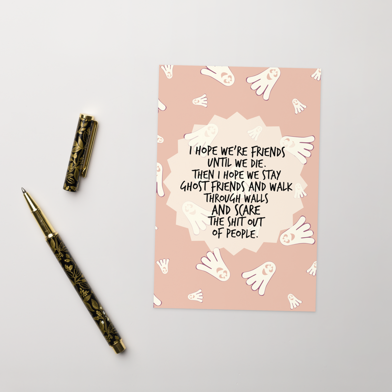 Funny Ghost Friends Greeting Card