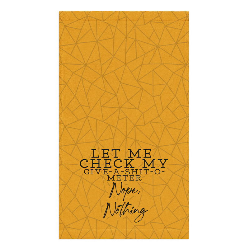 Give-a-Shit-O-Meter Funny Towel