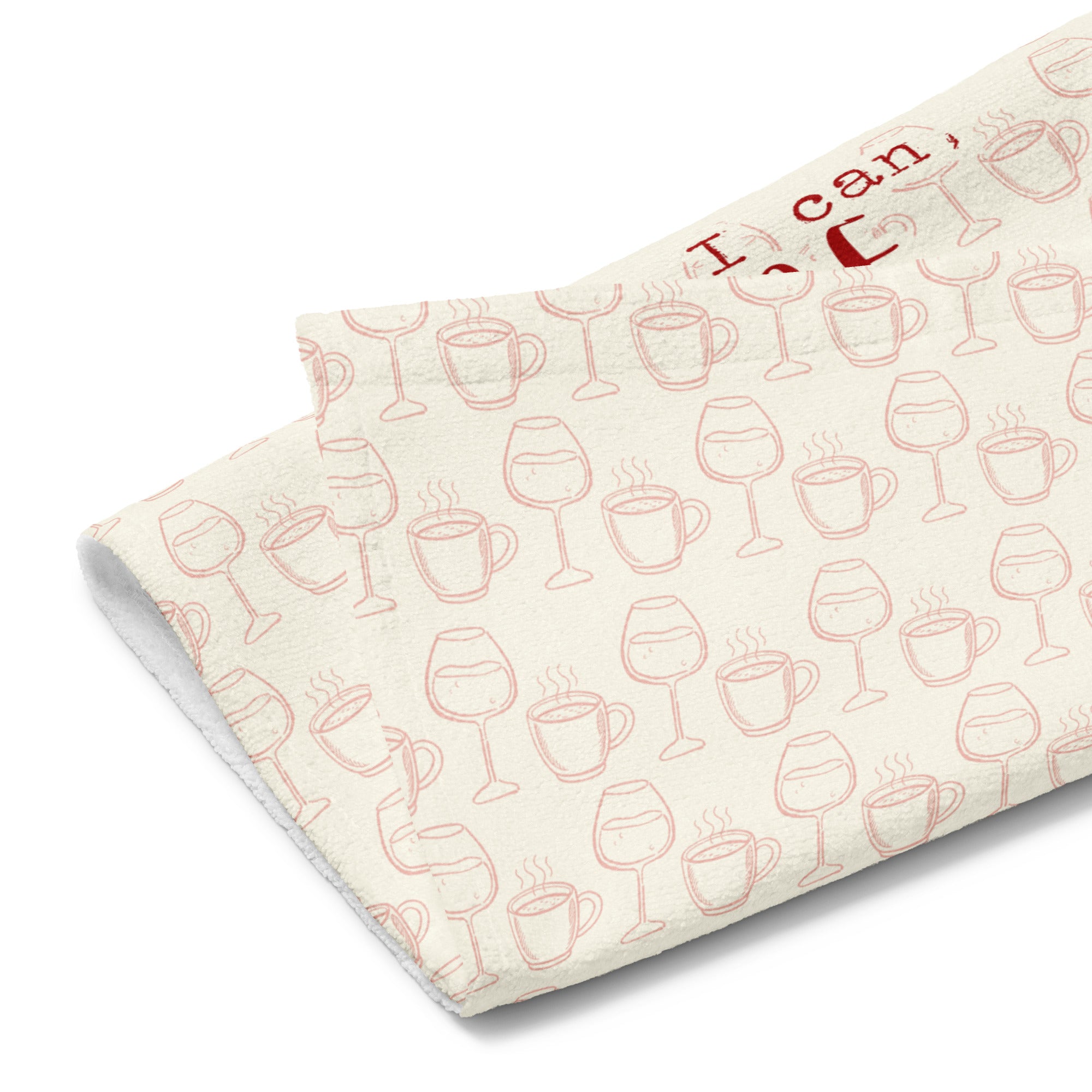 Coffee and Wine Serenity Prayer Towel