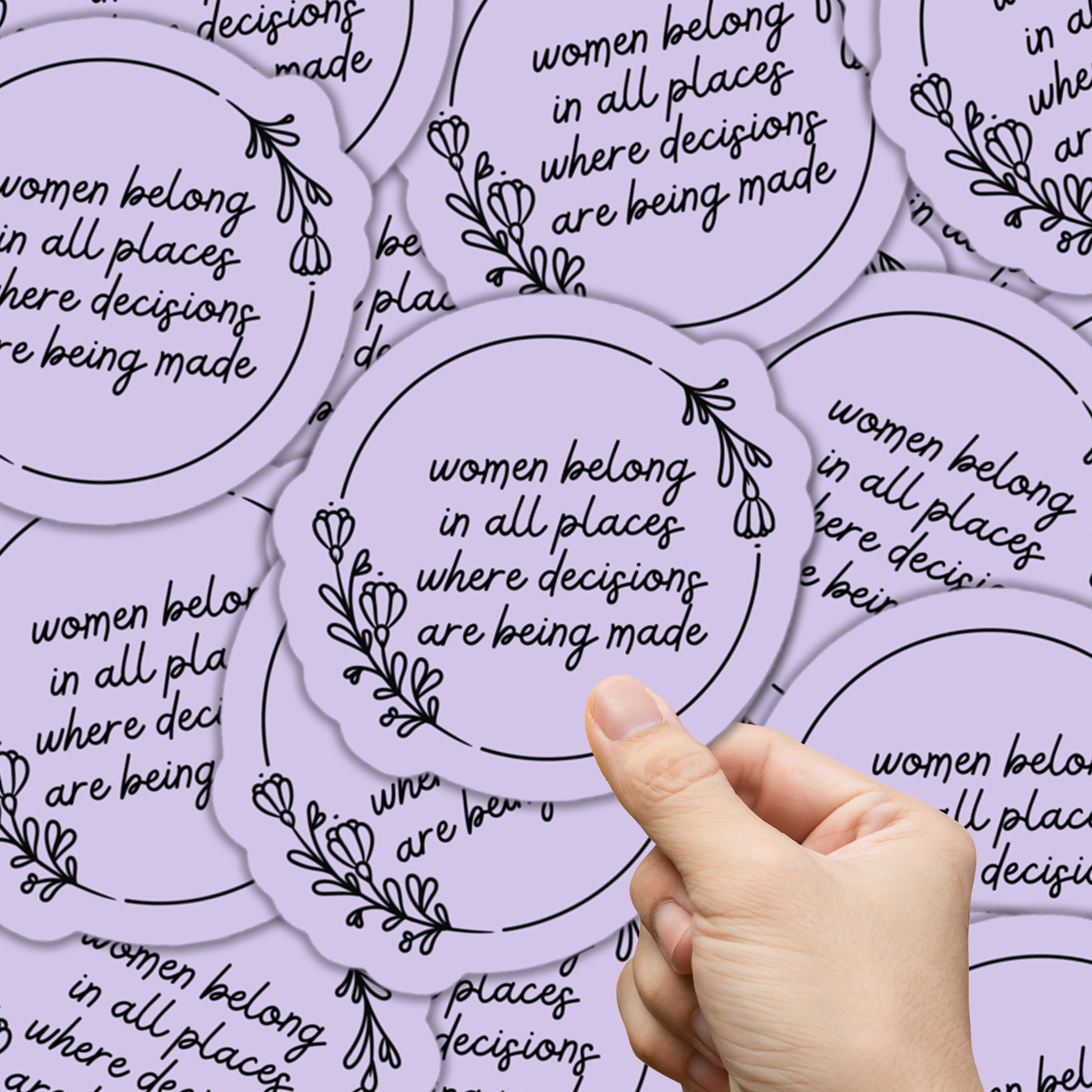 Women Belong In All Places Sticker