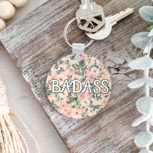 Badass Flowery Language Keychain