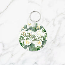 Load image into Gallery viewer, Stressed Flowery Language Keychain