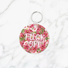 Load image into Gallery viewer, Fuck Off Flowery Language Keychain