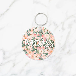 Badass Flowery Language Keychain