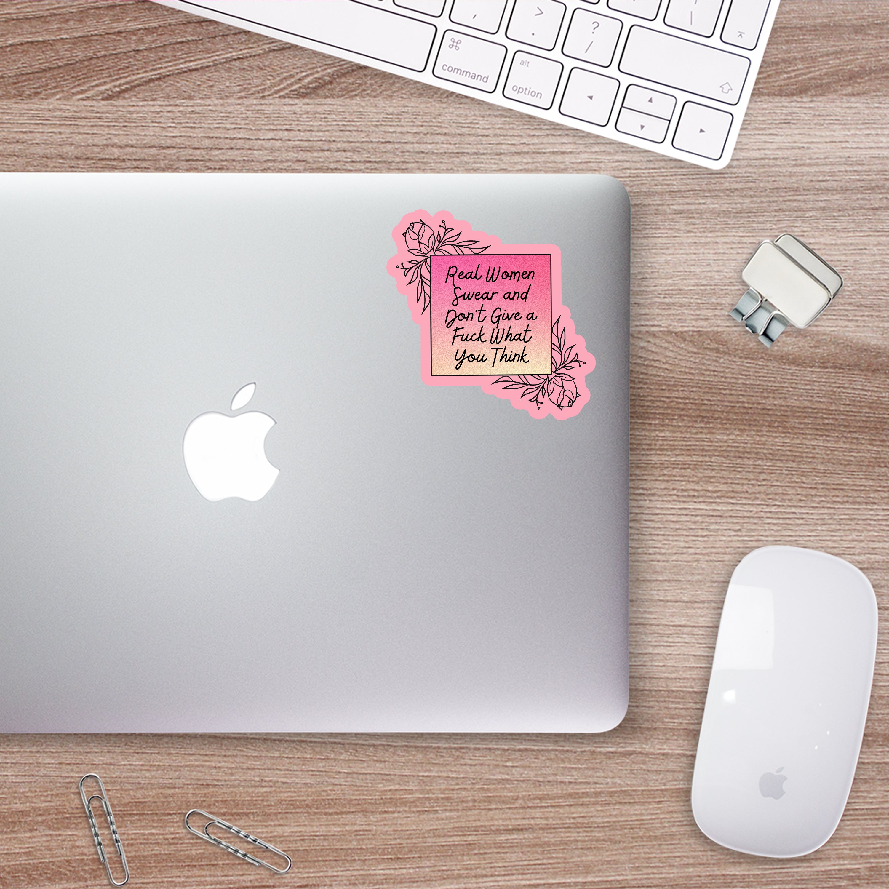 Real Women Swear Sticker