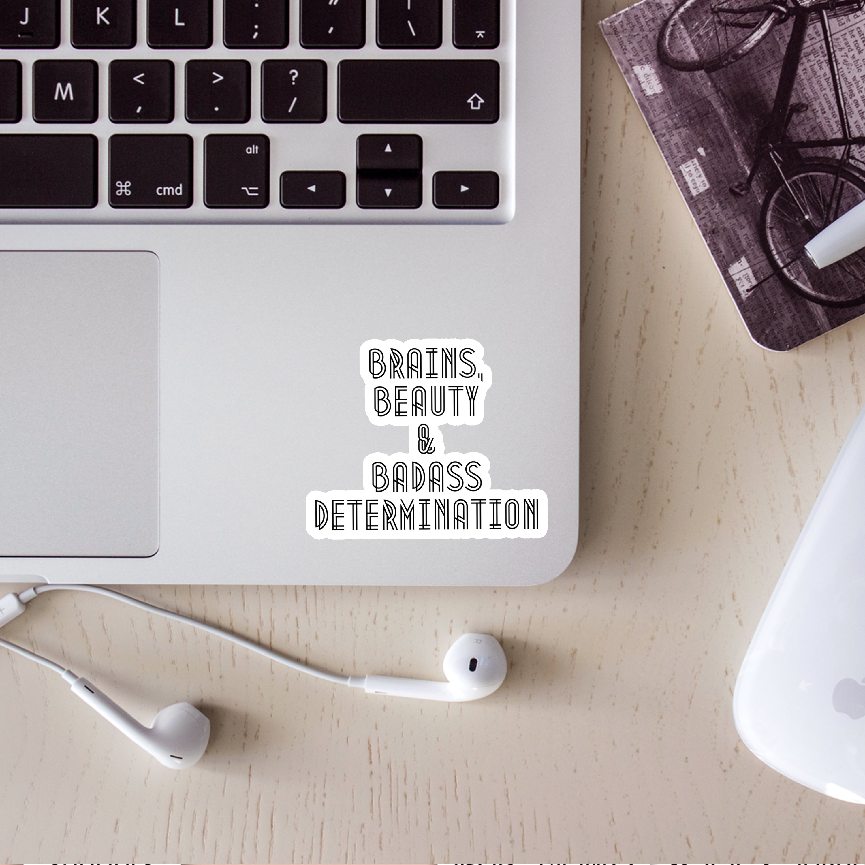 Brains Beauty & Badass Sticker