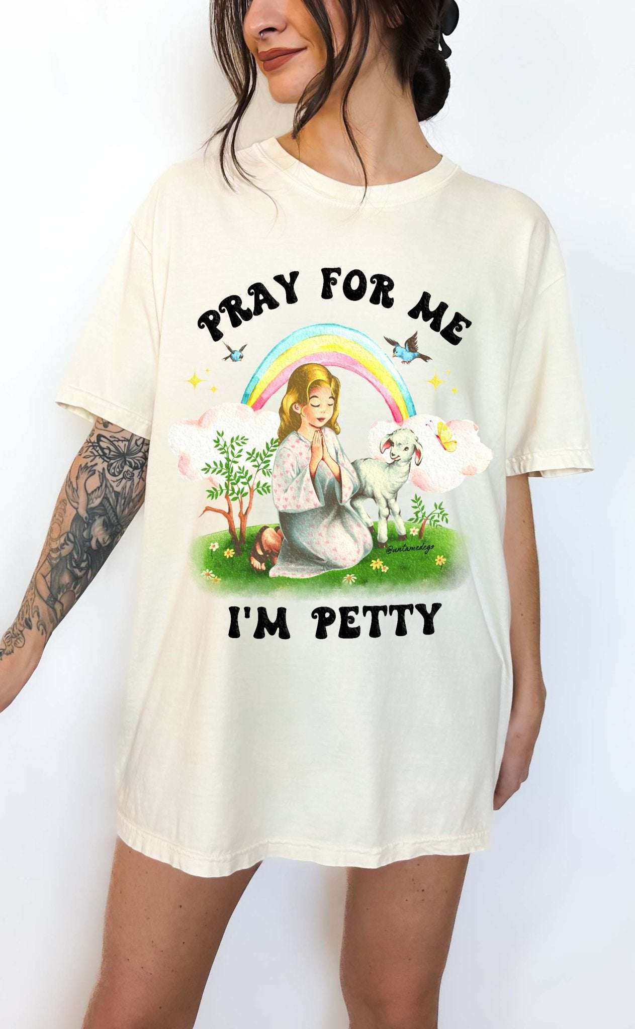 Pray For Me I'm Petty Rainbow Tee