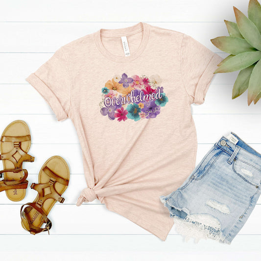 Overwhelmed Flowery Language Shirt