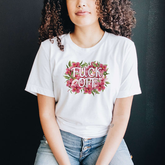Fuck Off Flowery Language Shirt