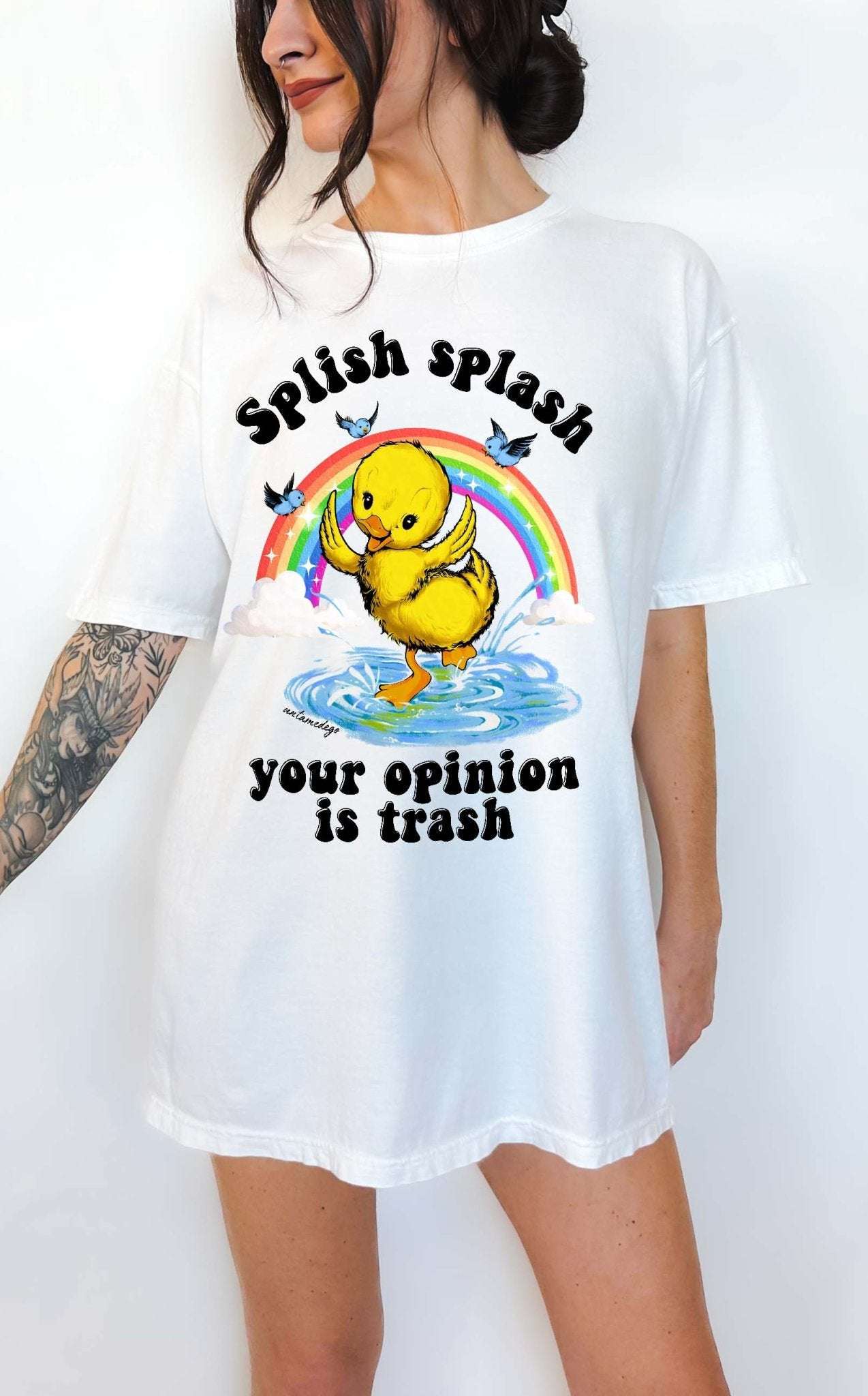 Splish Splash Your Opinion Is Trash Ducky Tee