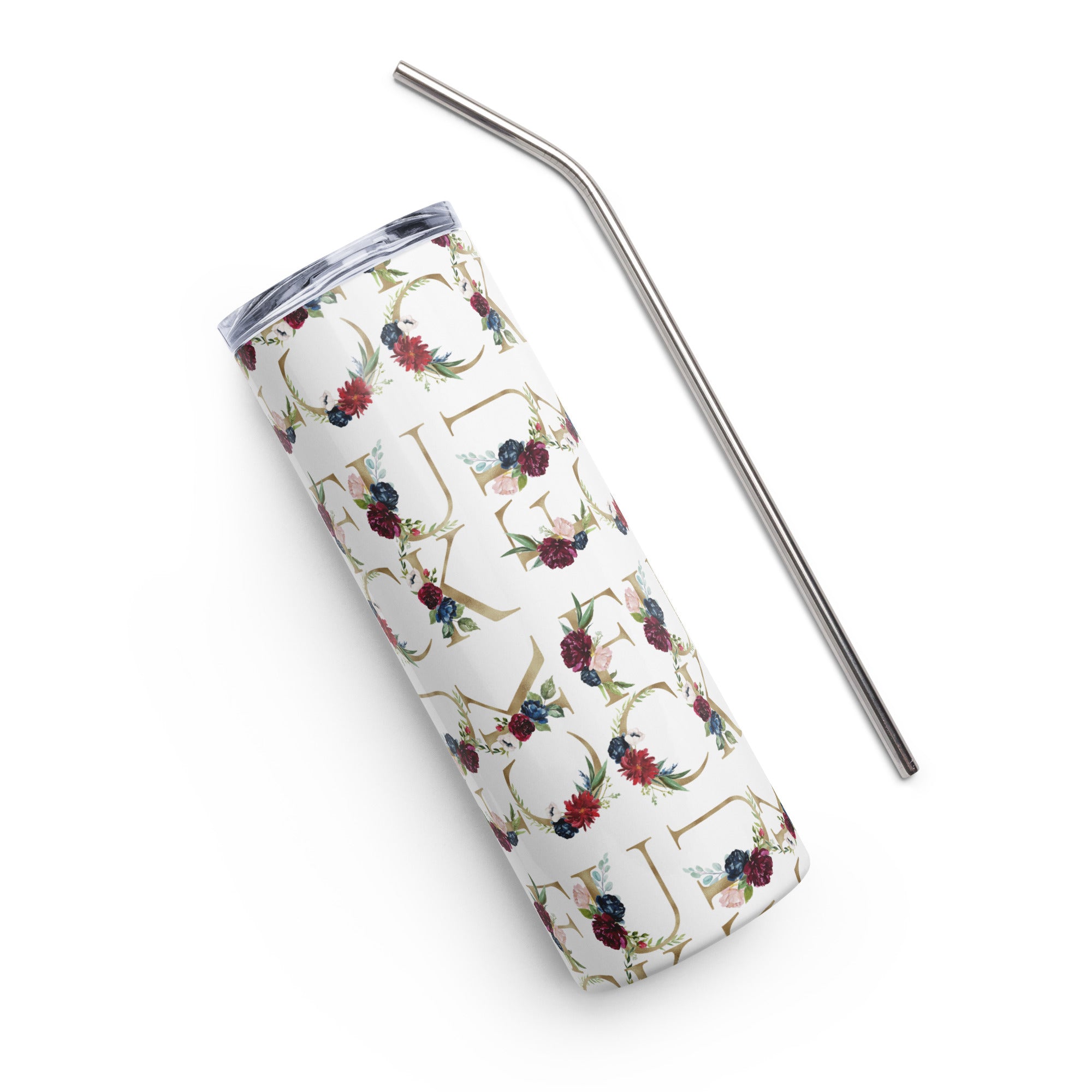 Fuck Floral Gold Tumbler