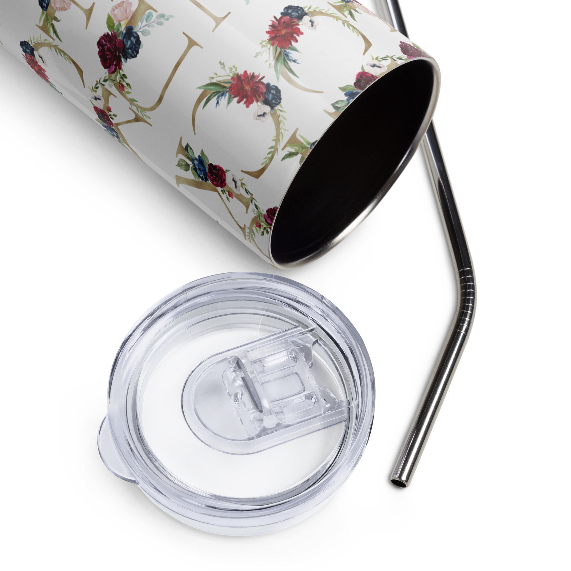 Fuck Floral Gold Tumbler