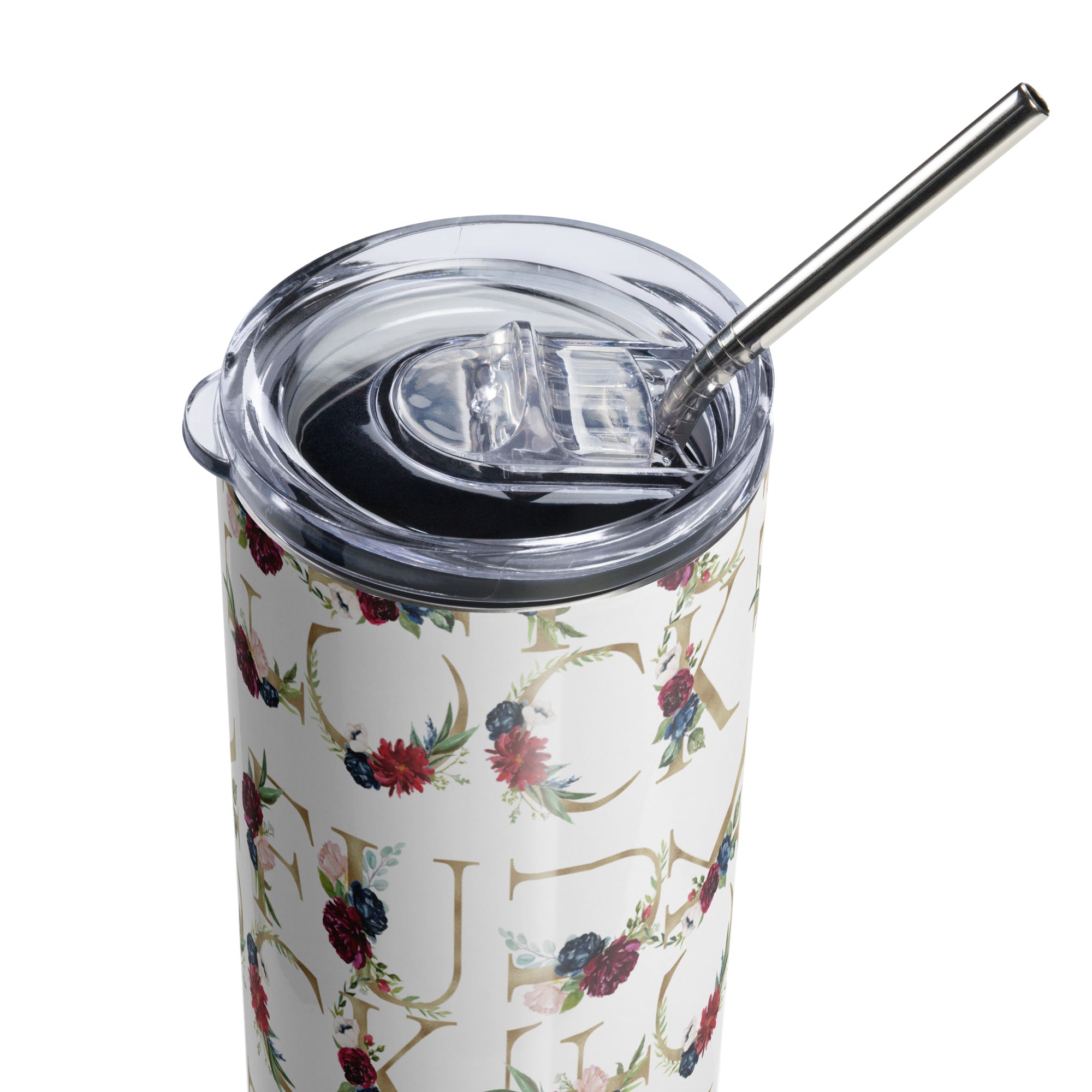Fuck Floral Gold Tumbler