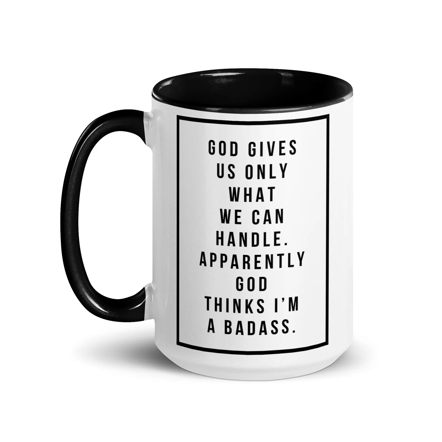 God Thinks I'm a Badass Mug & Towel Gift Set