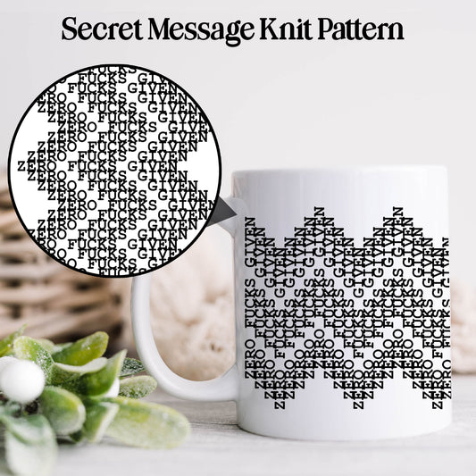 Zero Fucks Given Secret Message Mug