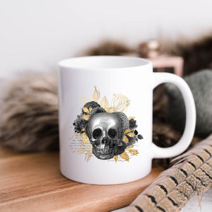 Flower Skull - Gold