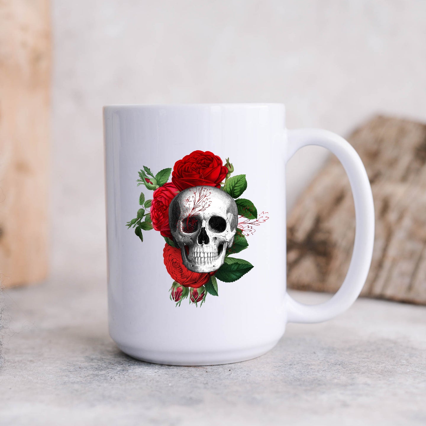 Flower Skull - Red
