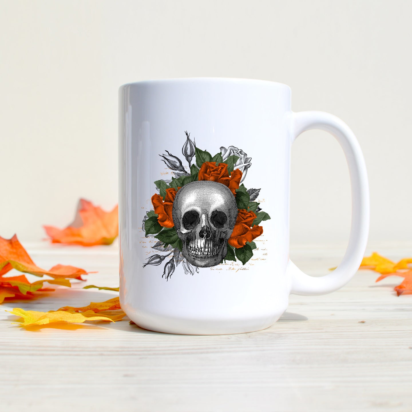 Flower Skull - Orange