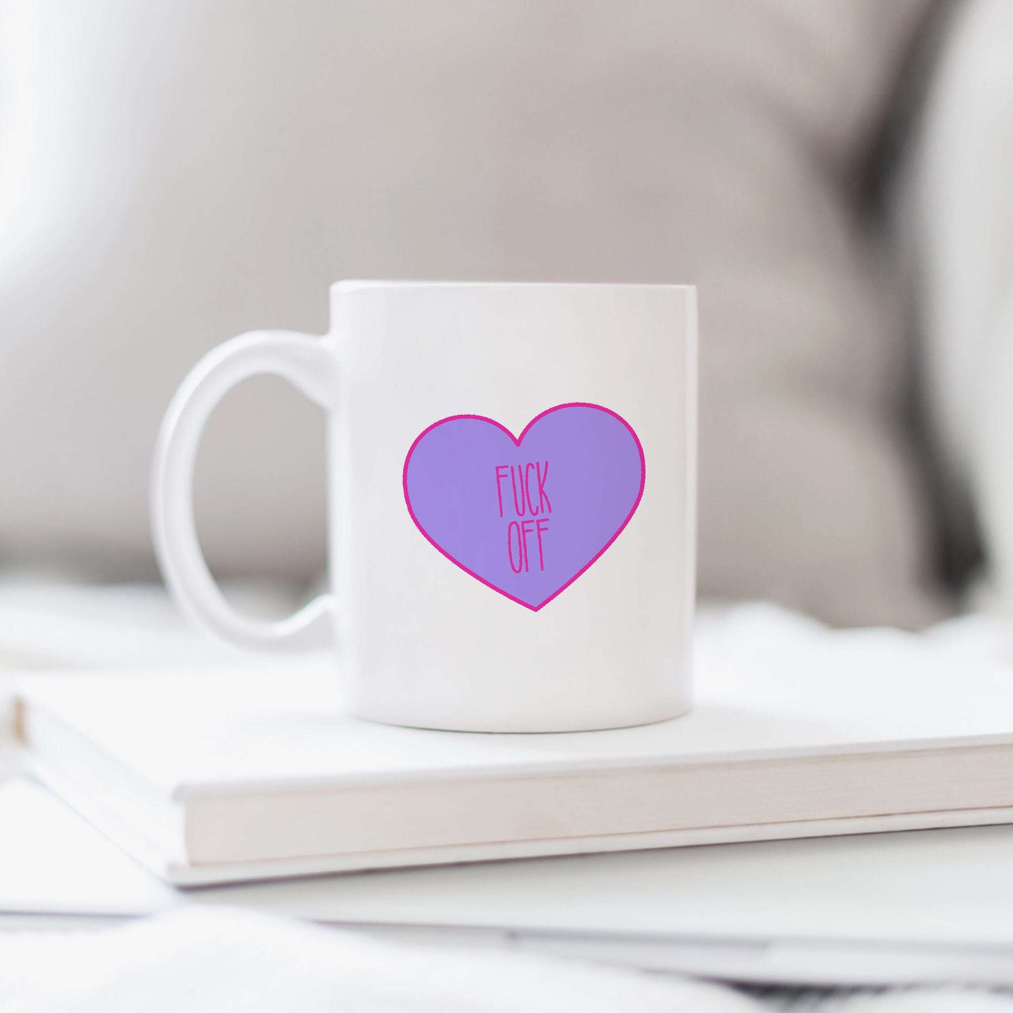 Fuck Off Candy Heart Mug