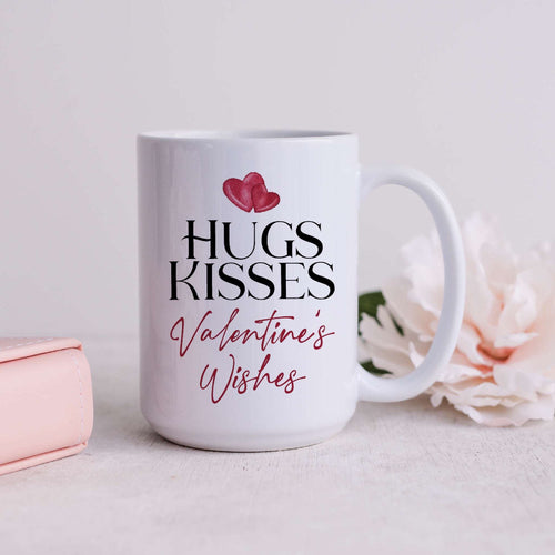 Hugs Kisses Valentine's Wishes Mug