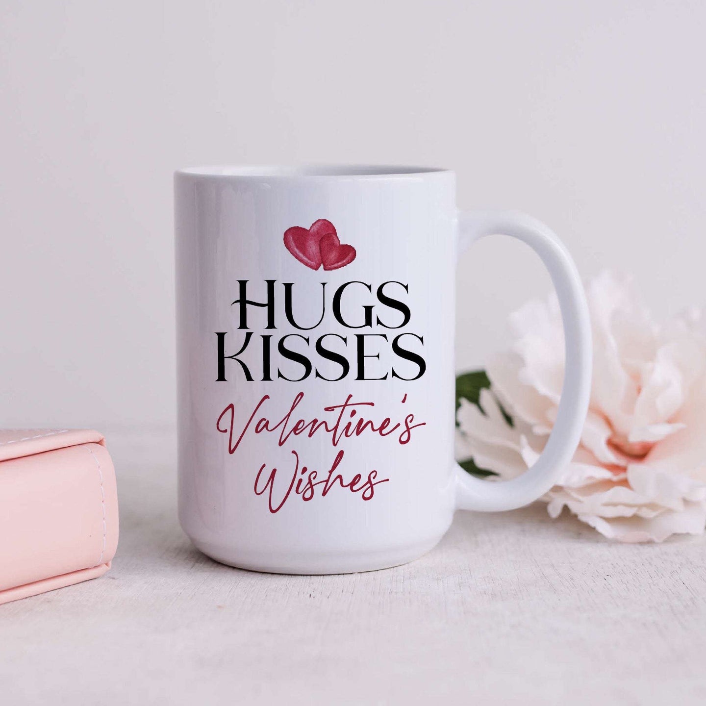 Hugs Kisses Valentine's Wishes Mug