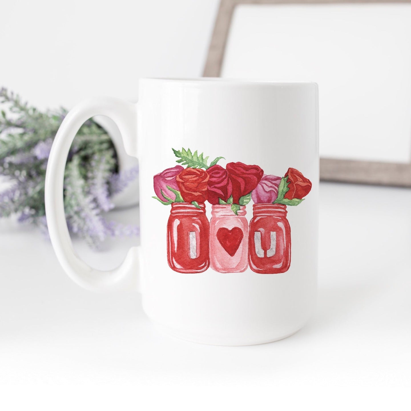 I Love You Floral Jar Mug
