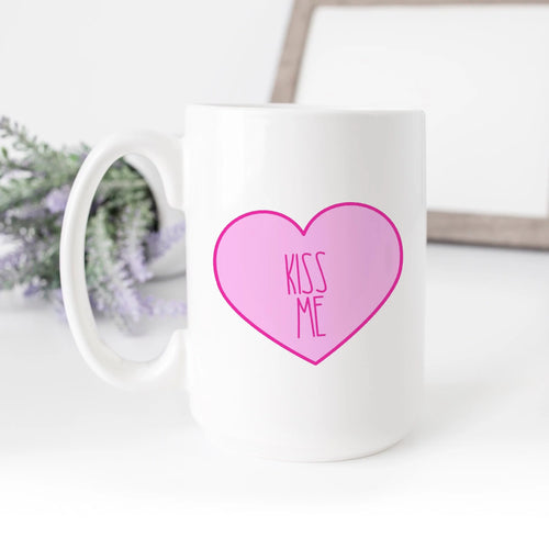 Kiss Me Candy Heart Mug