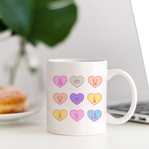 Candy Heart Collage Mug