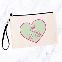 Load image into Gallery viewer, Cute as Fuck Candy Heart Cosmetic Bag
