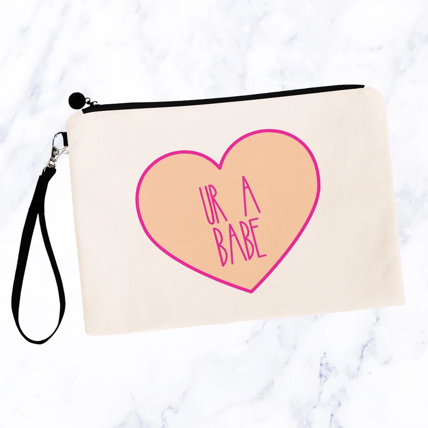 Ur A Babe Candy Heart Cosmetic Bag