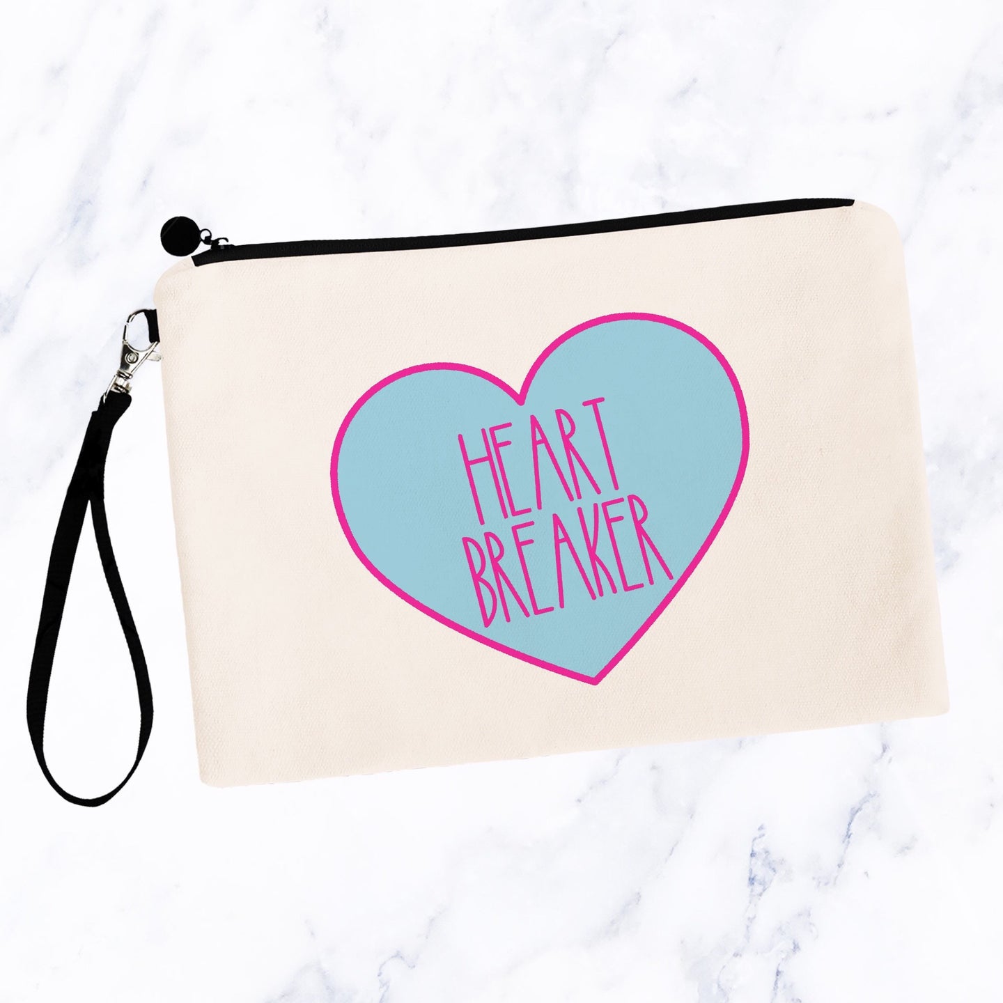 Heart Breaker Candy Heart Cosmetic Bag
