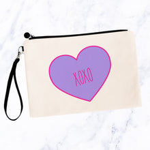 Load image into Gallery viewer, XOXO Candy Heart Cosmetic Bag