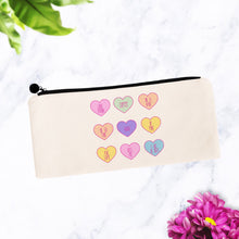 Load image into Gallery viewer, Candy Hearts Collage Cosmetic Bag