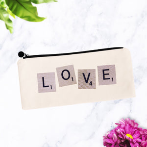 Love Scrabble Cosmetic Bag