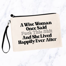 Load image into Gallery viewer, A Wise Woman Cosmetic Bag